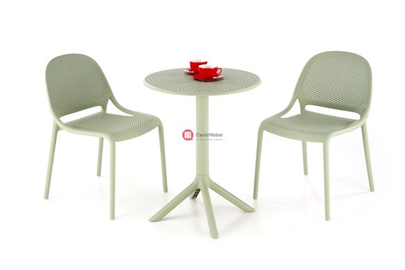 CentrMebel | Стіл обідній круглий нерозкладний пластиковий CALVO Ø 60 (м’ятний) 1