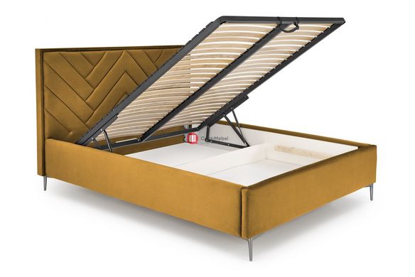 CentrMebel | Ліжко двоспальне з підйомним механізмом MODULO 160x200 (жовтий) 9