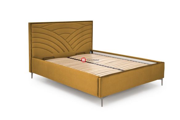 CentrMebel | Ліжко двоспальне з підйомним механізмом MODULO 160x200 (жовтий) 4