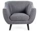 CentrMebel | Кресло мягкое в ткани ELITE 1 BREGO 18 (темно-серый) 3