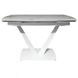 CentrMebel | Стол обеденный прямоугольный раскладной керамический Elvi Golden Jade 120(180)х80 (белый мрамор) 3