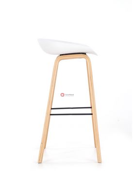 CentrMebel | Барный стул H-86 (белый/серый) 4