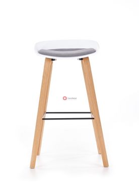 CentrMebel | Барный стул H-86 (белый/серый) 7
