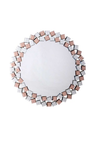 CentrMebel | Настінне дзеркало Laguna S1825 Silver/Pink (срібний; рожевий) 1
