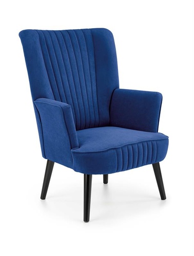 CentrMebel | Кресло для отдыха DELGADO (темно-синий/черный) 1