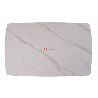 CentrMebel | Стіл обідній прямокутний розкладний керамічний Palermo White Marble 140(200)х90 (білий мармур) 7