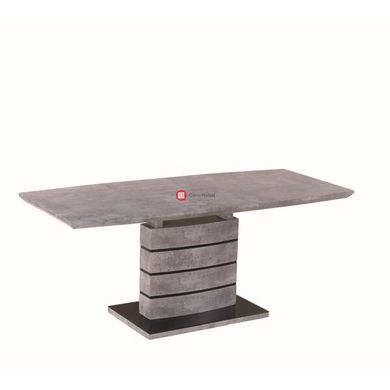 CentrMebel | Стол обеденный LEONARDO 140180, серый бетон 3
