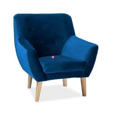 CentrMebel | Кресло NORDIC 1 VELVET, темно-синий 1