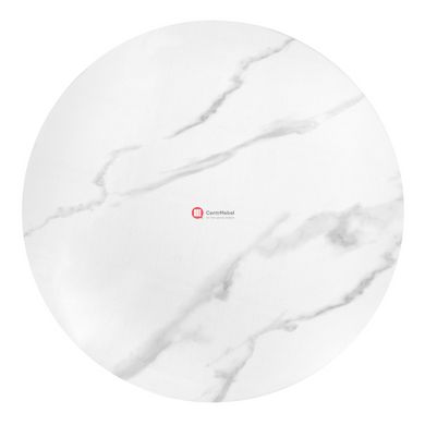 CentrMebel | Стіл журнальний круглий кераміка TRIBECA (білий мармур) 5