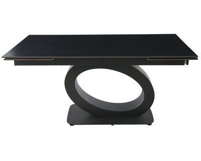 CentrMebel | Обеденный стол керамика OVIDIO CERAMIC 160(220)х90 (черный) 1