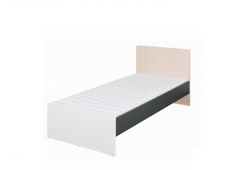 CentrMebel | Ліжко 90 (без вклада) АЛЕКС ВМВ, графіт/білий 1