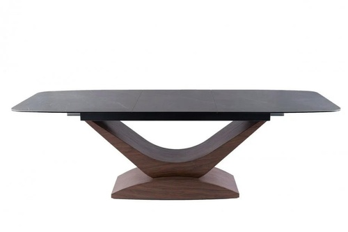 CentrMebel | Стол обеденный раскладной керамический DOLCE CERAMIC 180(240)х95 (серый мрамор) 1