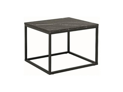 CentrMebel | Журнальный столик квадратный ЛДСП ROSSI B Черный мрамор 1