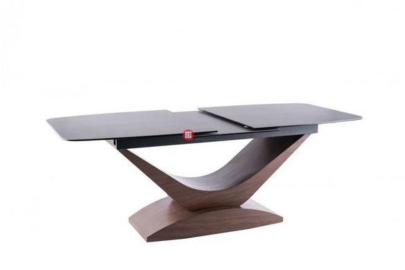 CentrMebel | Стол обеденный раскладной керамический DOLCE CERAMIC 180(240)х95 (серый мрамор) 3