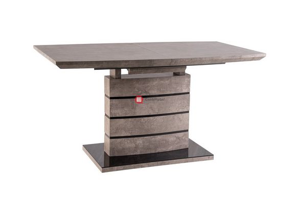 CentrMebel | Стол обеденный LEONARDO 140180, серый бетон 2