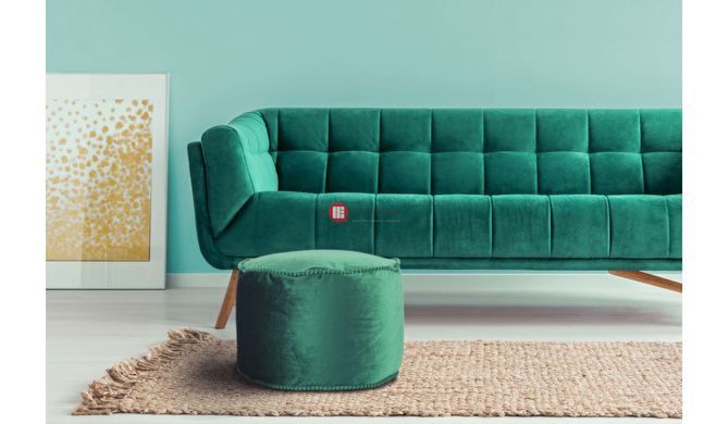 CentrMebel | Пуф Eshly T125 Green (зелений) 2