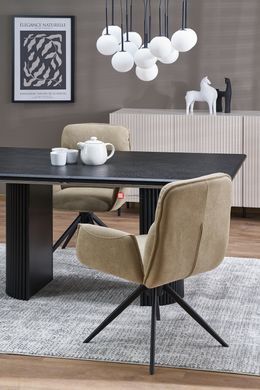 CentrMebel | Обідній стіл розкладний BOLERO 160-250х90 (чорний) 7