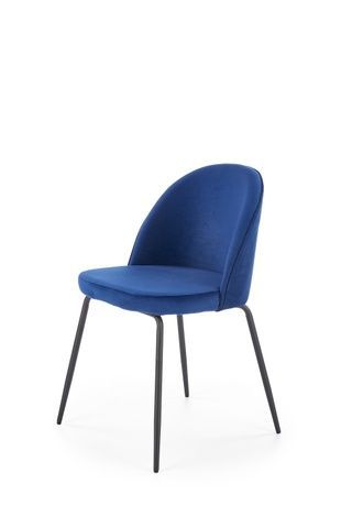CentrMebel | Стілець обідній кухонний K314 (синій / чорний) 1