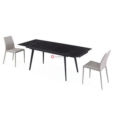 CentrMebel | Hugo Lofty Black стіл розкладний кераміка 140-200 см (чорний) 3