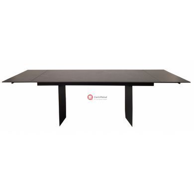 CentrMebel | Стіл обідній прямокутний розкладний керамічний Real Black Marble 180(260)х90 (чорний мармур) 2