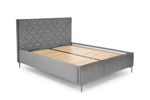 CentrMebel | Кровать двухспальная с подъемным механизмом MODULO 160x200 (серый) 1