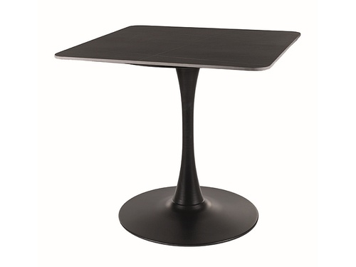 CentrMebel | Стол обеденный квадратный керамика+металл 80х80 ESPERO II (Черный матовый/Черный) 1