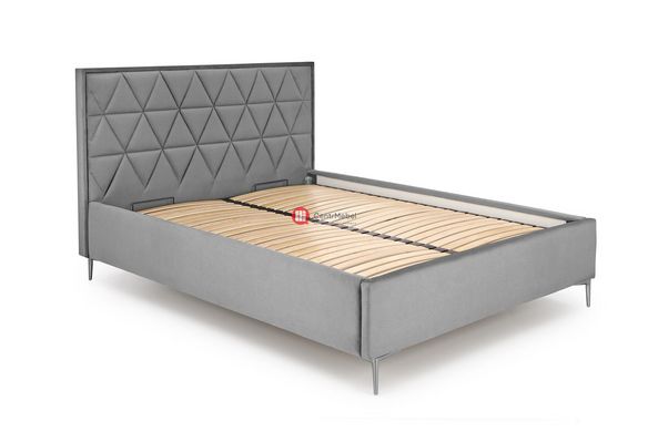 CentrMebel | Ліжко двоспальне з підйомним механізмом MODULO 160x200 (сірий) 6