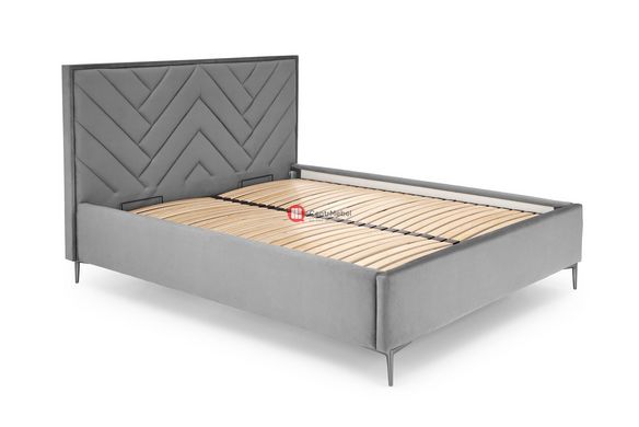 CentrMebel | Ліжко двоспальне з підйомним механізмом MODULO 160x200 (сірий) 3
