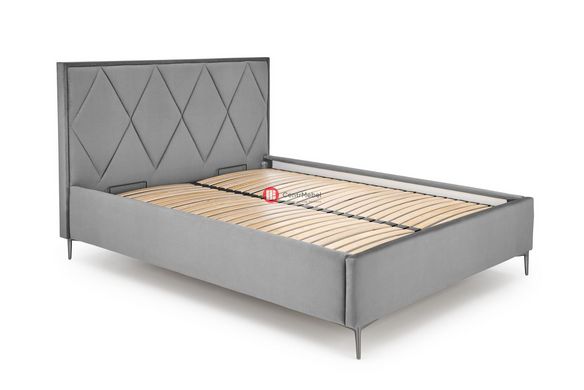 CentrMebel | Ліжко двоспальне з підйомним механізмом MODULO 160x200 (сірий) 5