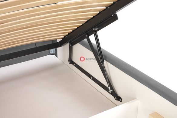CentrMebel | Кровать двухспальная с подъемным механизмом MODULO 160x200 (серый) 11