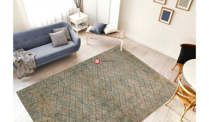 CentrMebel | Килим Antique 125 Blue/Gold/Khaki 160х230 2