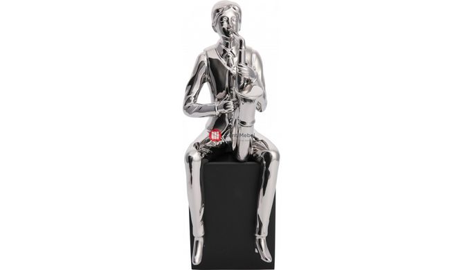 CentrMebel | Скульптура Saxophone Player Silver(серебряный) 2