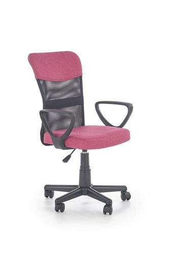 CentrMebel | Крісло офісне TIMMY (рожевий / чорний) 1