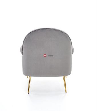 CentrMebel | Крісло для відпочинку SANTI (сірий/золотий) 4