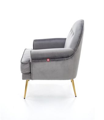 CentrMebel | Крісло для відпочинку SANTI (сірий/золотий) 2