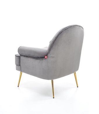 CentrMebel | Крісло для відпочинку SANTI (сірий/золотий) 3