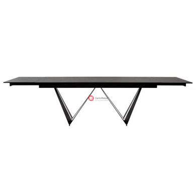 CentrMebel | Стол обеденный прямоугольный раскладной керамический Fjord Black Marble 200(300)х100 (черный мрамор) 6