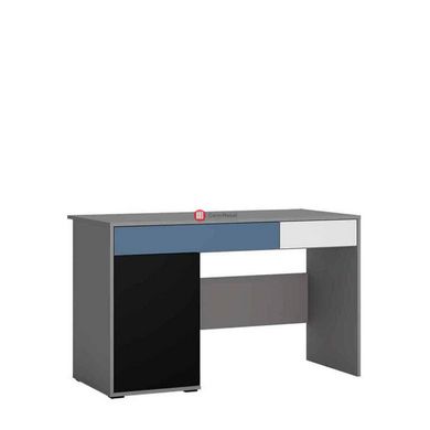 CentrMebel | Стол письменный LASER (серый/черный/белый / синий) 1