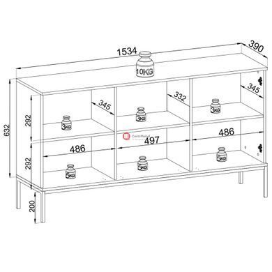CentrMebel | Комод 3d K154 SENTO Кашемір 6