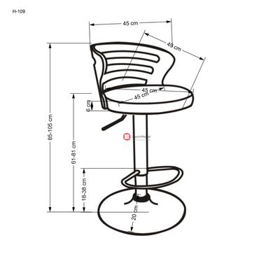 CentrMebel | Барний стілець H109 (кремовий) 10