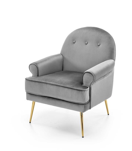 CentrMebel | Кресло для отдыха SANTI (серый/золотой) 1