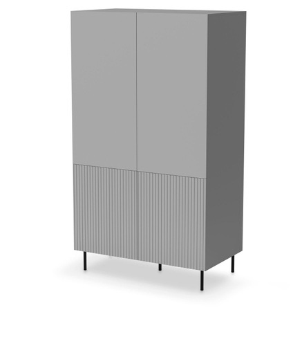 CentrMebel | Шкаф двухдверный из ЛДСП в гостинную ASENSIO S-1 (серый) 1
