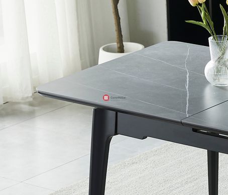 CentrMebel | Стол обеденный раздвижной керамический BERLIN CERAMIC 140(180)х80 (серый мрамор) 7