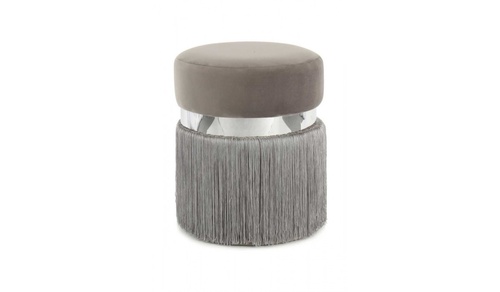 CentrMebel | Пуф Milano T225 Grey/Silver (серый; серебряный) 1