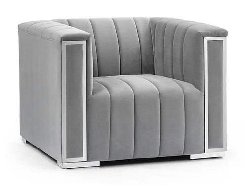 CentrMebel | Кресло для отдыха VOGUE 1 VELVET (серый) 1
