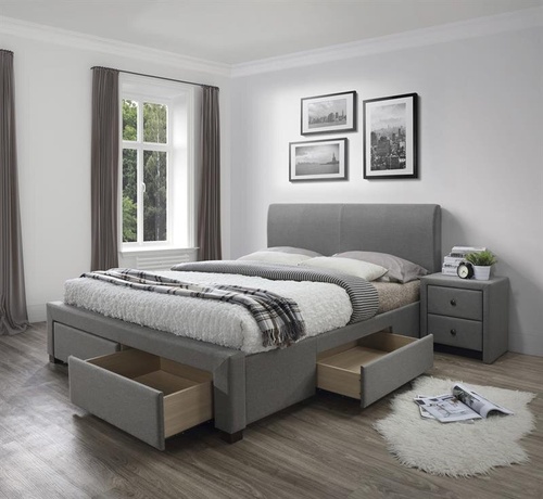 CentrMebel | Кровать MODENA (серый) 180/200 1
