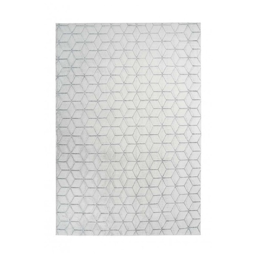 CentrMebel | Килим Vivica 125 geo White/Antracite 80х150 (білий; сірий) 1
