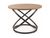 CentrMebel | Журнальний столик дерев'яний з металом діаметр 60 EOS D (Дуб артизан/Чорний) 1