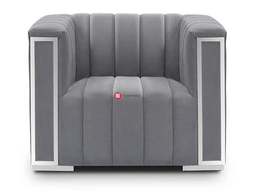 CentrMebel | Кресло для отдыха VOGUE 1 VELVET (серый) 2