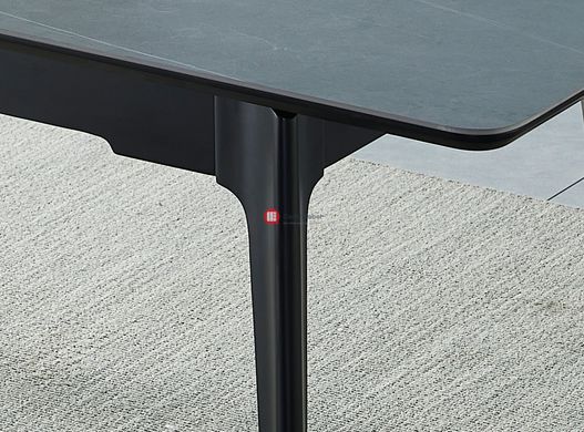 CentrMebel | Стол обеденный раздвижной керамический BERLIN CERAMIC 140(180)х80 (серый мрамор) 6